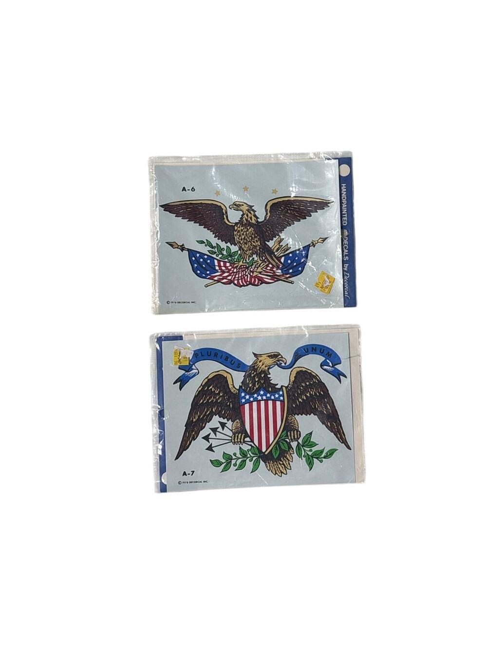Decals Vintage 1978 Decorcal Patriotic Eagle Stickers NOS